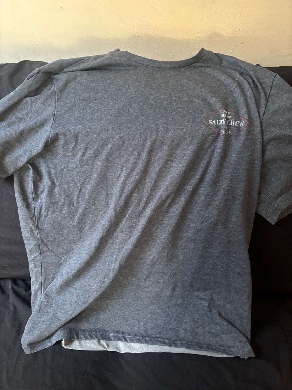 Salty Crew Men's Heather Gray Short-Sleeve Logo Tee